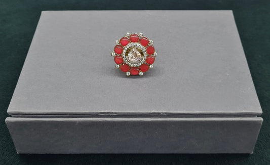 Kundan Fingerring 05828 - KRISHNA'S SWETA JEWELLERY