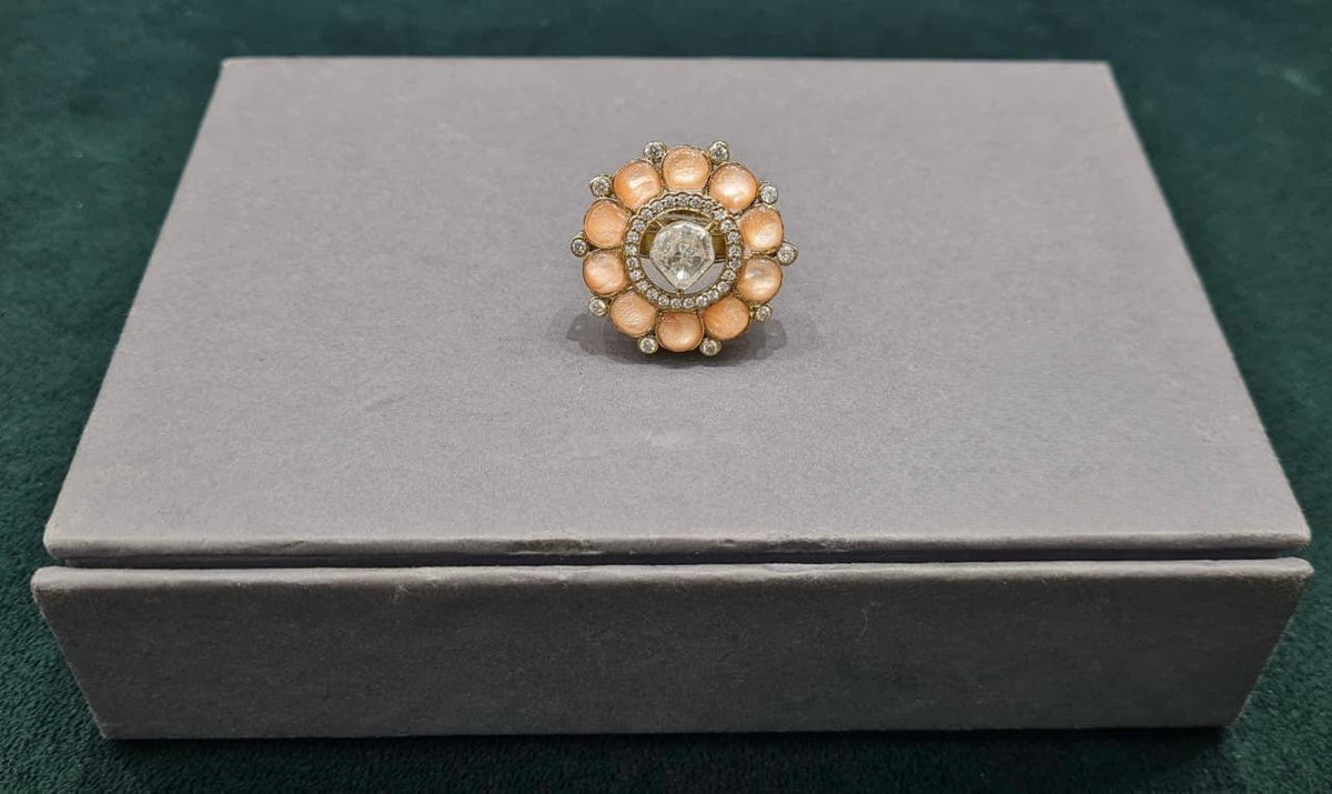 Kundan Fingerring 05828 - KRISHNA'S SWETA JEWELLERY