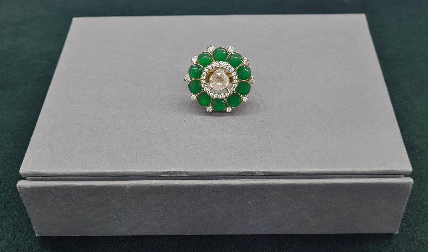 Kundan Fingerring 05828 - KRISHNA'S SWETA JEWELLERY