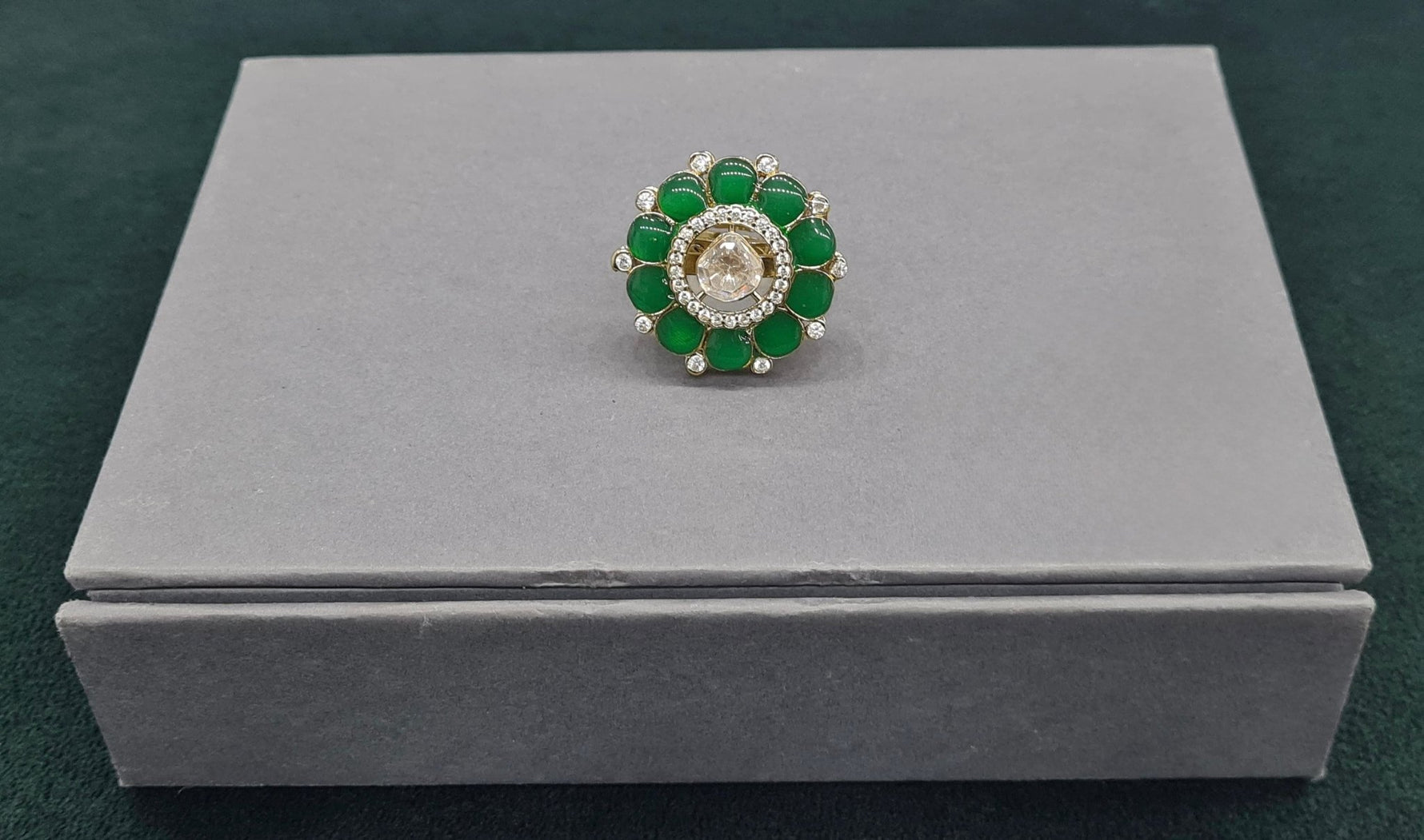 Kundan Fingerring 05828 - KRISHNA'S SWETA JEWELLERY