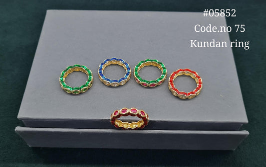 Kundan Fingerring 05852 - KRISHNA'S SWETA JEWELLERY