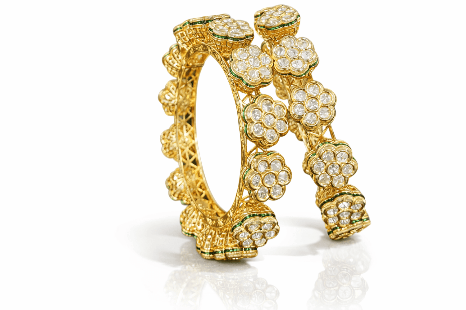 Kundan gokhru bangles 00952 - KRISHNA'S SWETA JEWELLERY