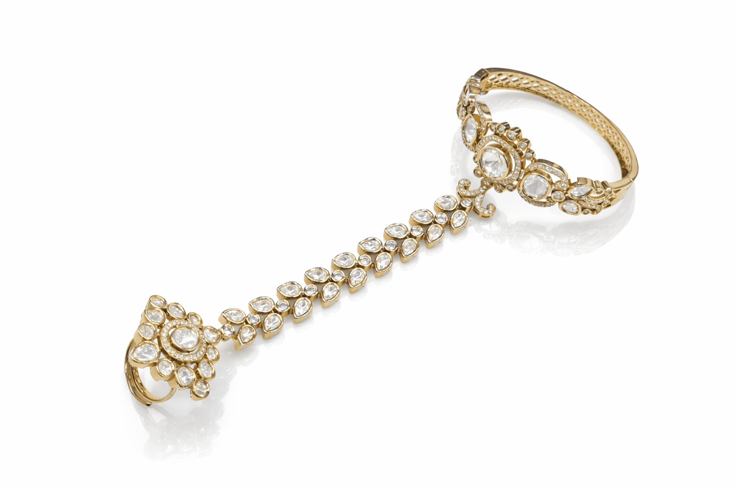 Kundan Handcuff 07732 - KRISHNA'S SWETA JEWELLERY