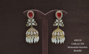 Kundan jhumka 00128 - KRISHNA'S SWETA JEWELLERY