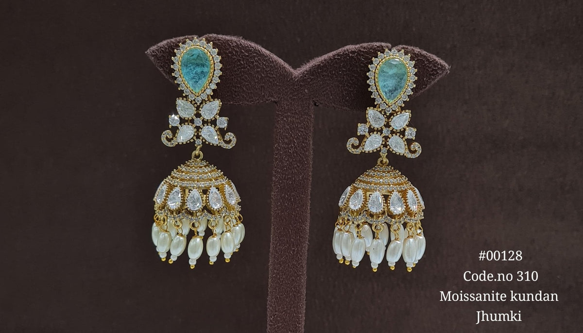 Kundan jhumka 00128 - KRISHNA'S SWETA JEWELLERY