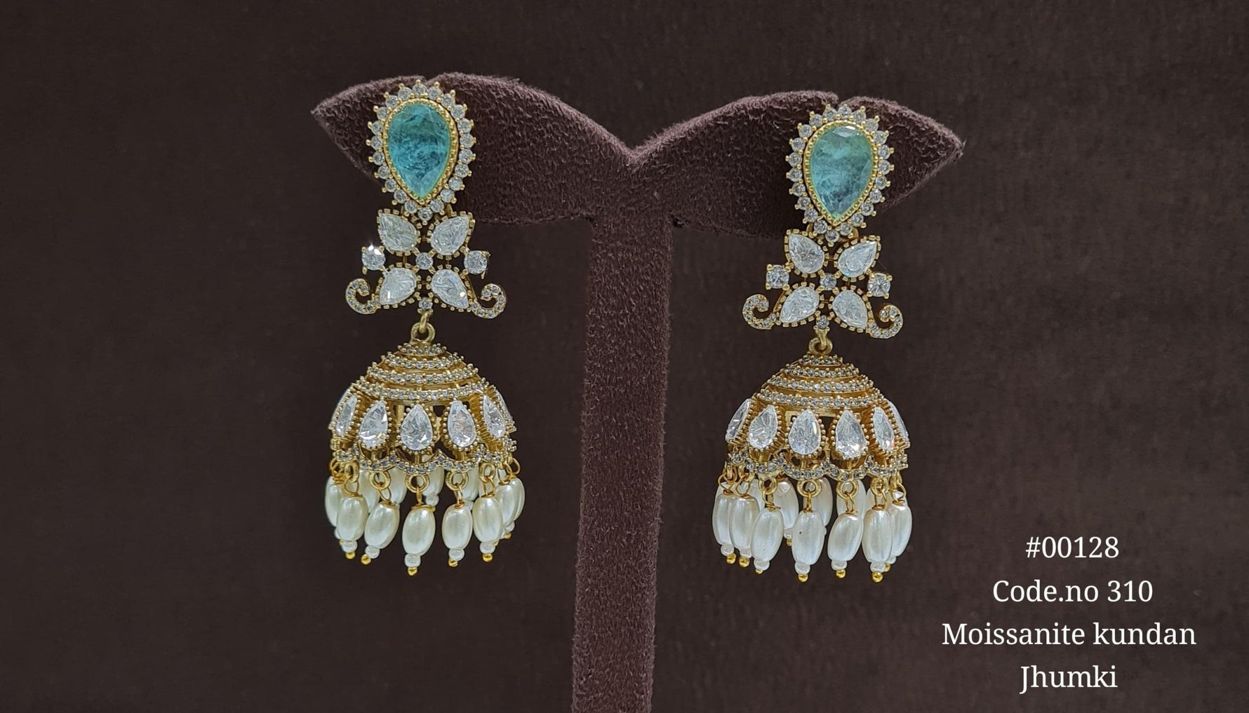 Kundan jhumka 00128 - KRISHNA'S SWETA JEWELLERY