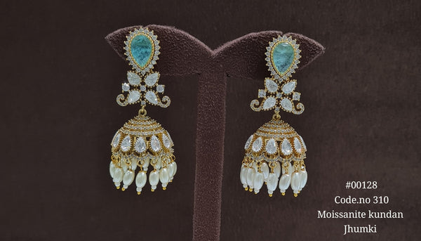 Kundan jhumka 00128 - KRISHNA'S SWETA JEWELLERY