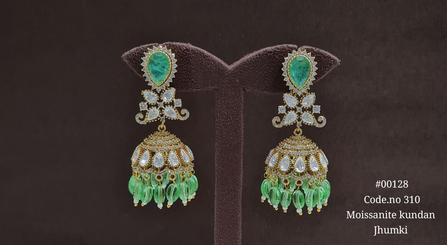 Kundan jhumka 00128 - KRISHNA'S SWETA JEWELLERY