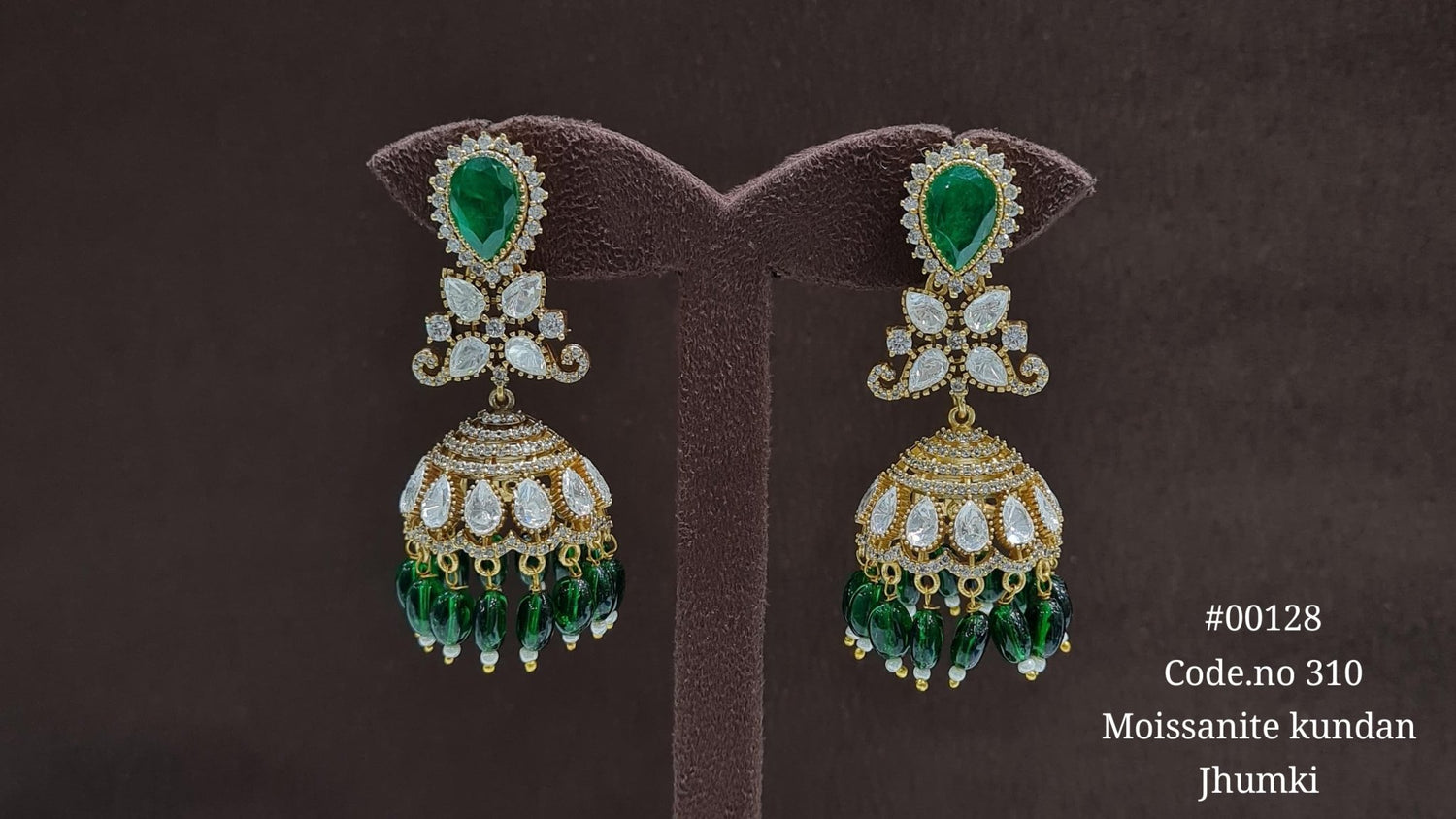 Kundan jhumka 00128 - KRISHNA'S SWETA JEWELLERY