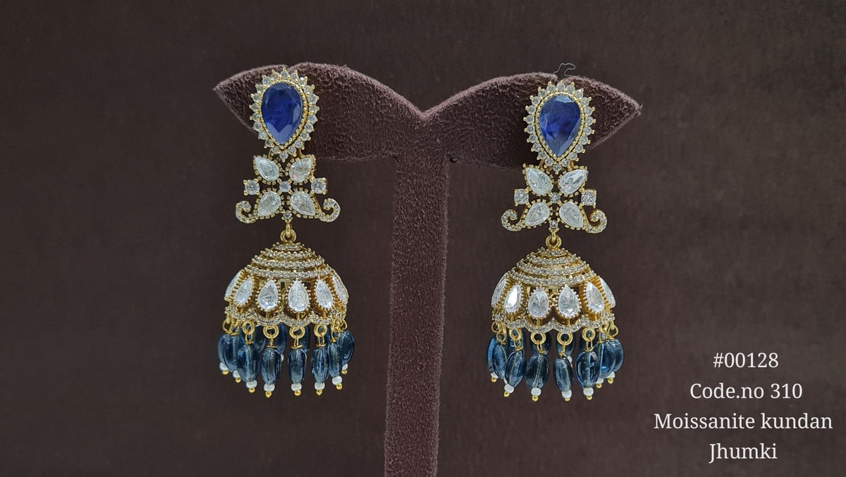 Kundan jhumka 00128 - KRISHNA'S SWETA JEWELLERY