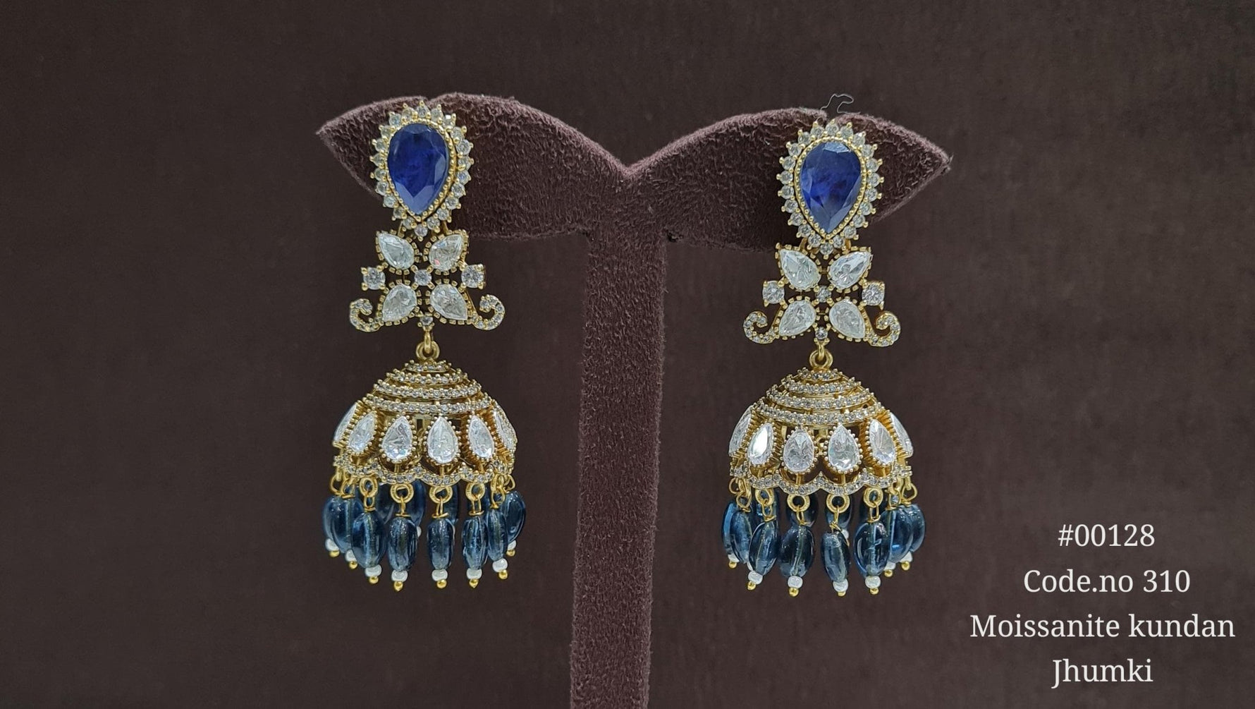Kundan jhumka 00128 - KRISHNA'S SWETA JEWELLERY