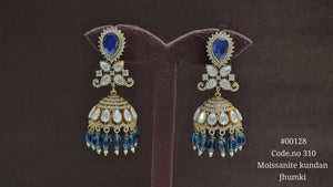 Kundan jhumka 00128 - KRISHNA'S SWETA JEWELLERY