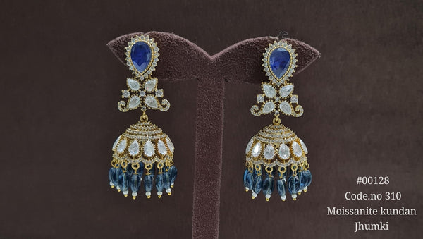 Kundan jhumka 00128 - KRISHNA'S SWETA JEWELLERY