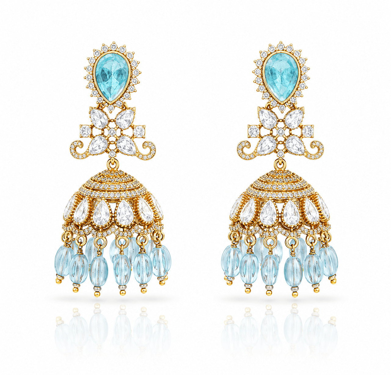 Kundan jhumka 00128 - KRISHNA'S SWETA JEWELLERY