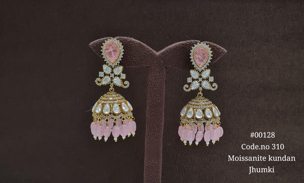 Kundan jhumka 00128 - KRISHNA'S SWETA JEWELLERY