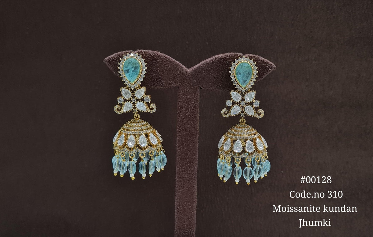 Kundan jhumka 00128 - KRISHNA'S SWETA JEWELLERY