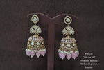 Kundan Jhumka 00536 - KRISHNA'S SWETA JEWELLERY