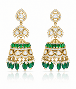 Kundan Jhumka 00536 - KRISHNA'S SWETA JEWELLERY