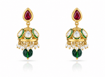 Kundan Jhumka 00542 - KRISHNA'S SWETA JEWELLERY