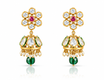 Kundan Jhumka 00546 - KRISHNA'S SWETA JEWELLERY
