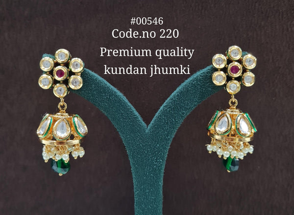 Kundan Jhumka 00546 - KRISHNA'S SWETA JEWELLERY
