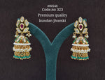 Kundan Jhumka 00548 - KRISHNA'S SWETA JEWELLERY