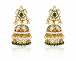 Kundan Jhumka 00548 - KRISHNA'S SWETA JEWELLERY