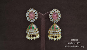 Kundan Jhumka 01230 - KRISHNA'S SWETA JEWELLERY