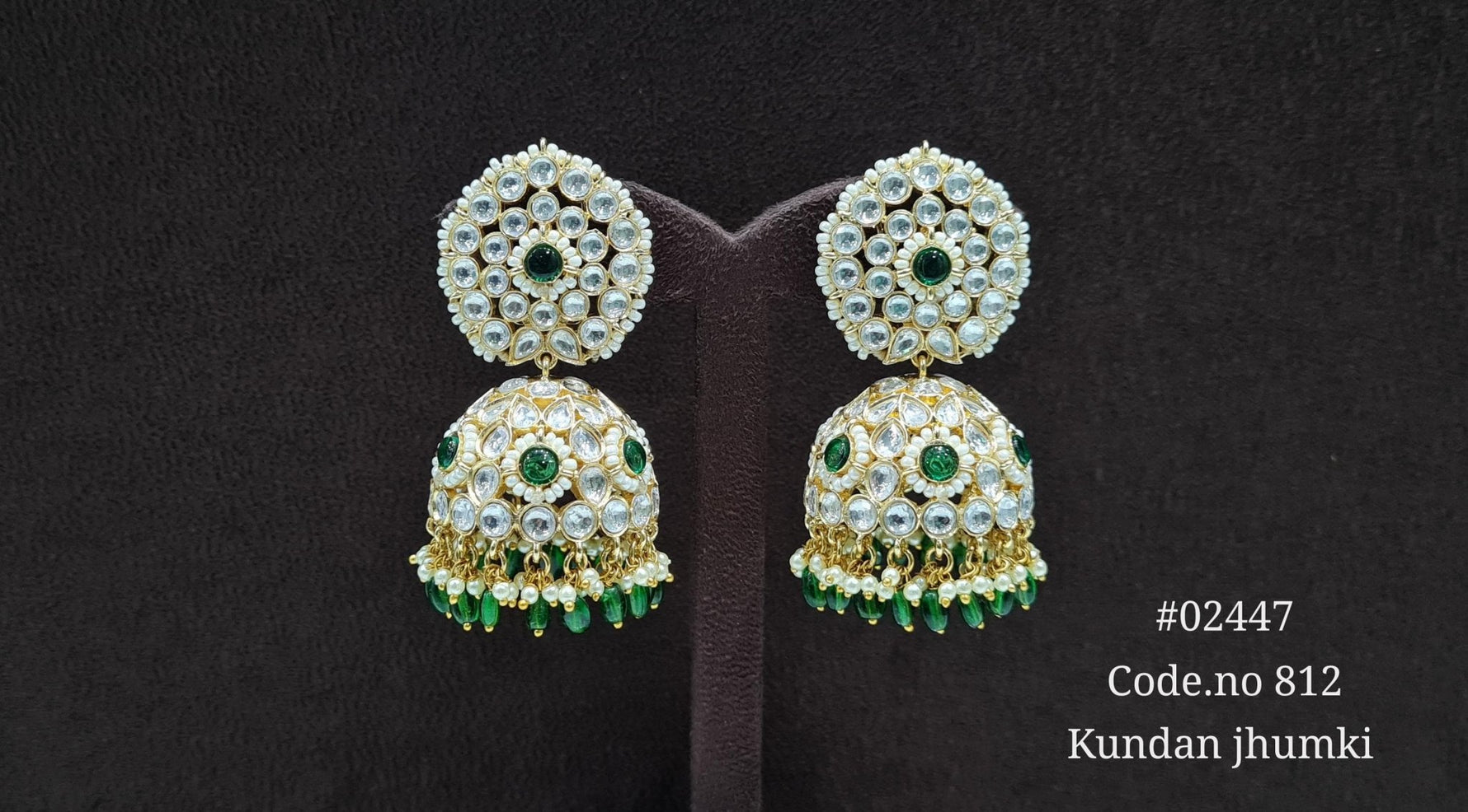 Kundan Jhumka 02447 - KRISHNA'S SWETA JEWELLERY