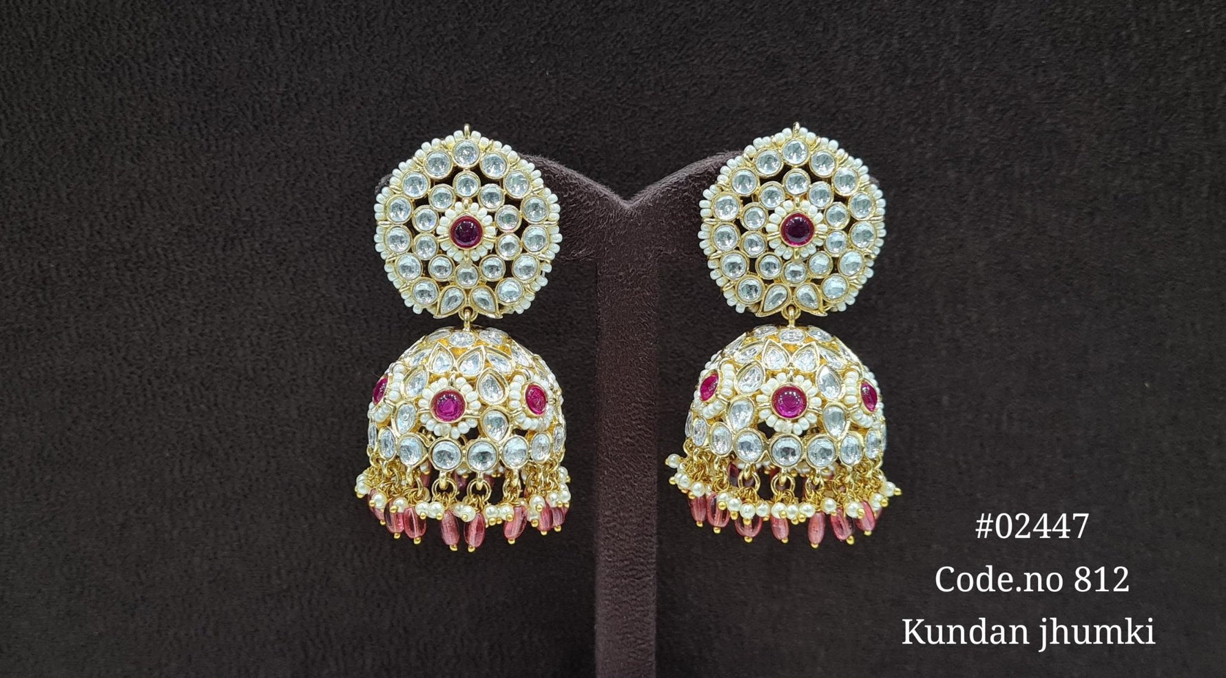 Kundan Jhumka 02447 - KRISHNA'S SWETA JEWELLERY