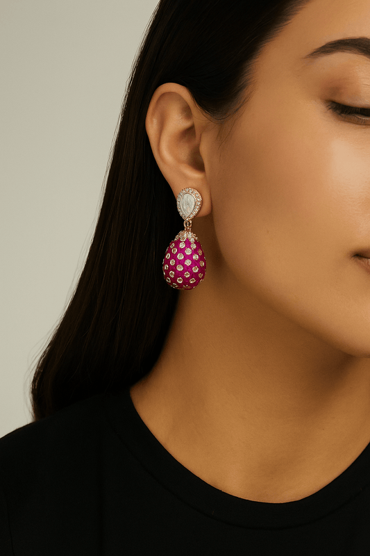 Kundan Jhumka 04636 - KRISHNA'S SWETA JEWELLERY