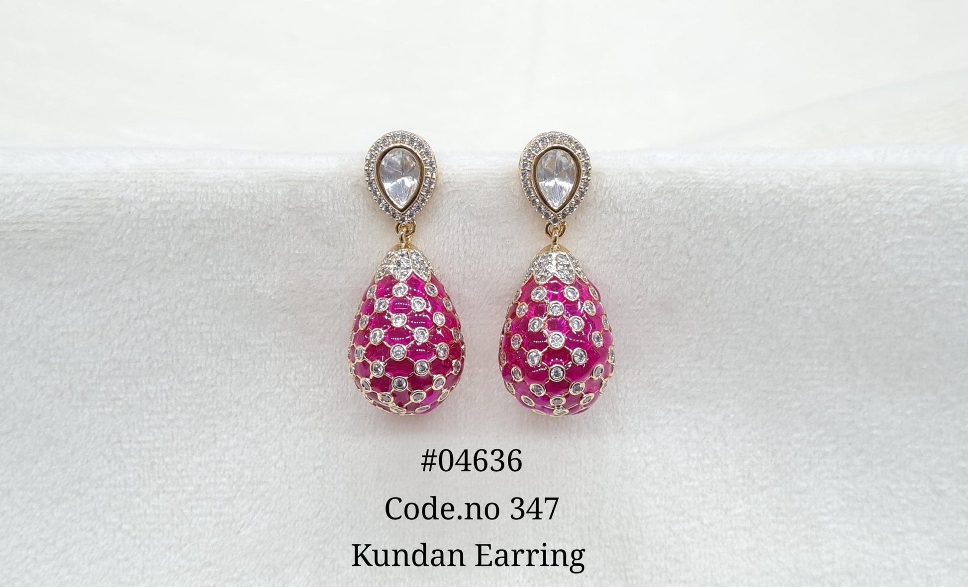 Kundan Jhumka 04636 - KRISHNA'S SWETA JEWELLERY