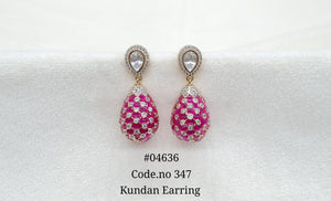 Kundan Jhumka 04636 - KRISHNA'S SWETA JEWELLERY