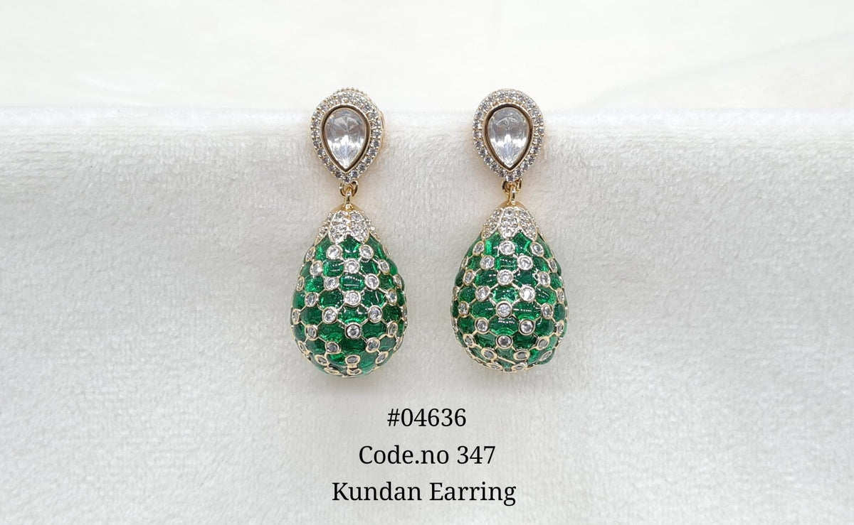 Kundan Jhumka 04636 - KRISHNA'S SWETA JEWELLERY