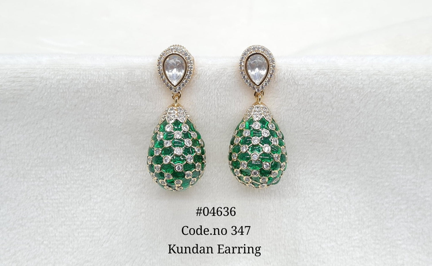 Kundan Jhumka 04636 - KRISHNA'S SWETA JEWELLERY