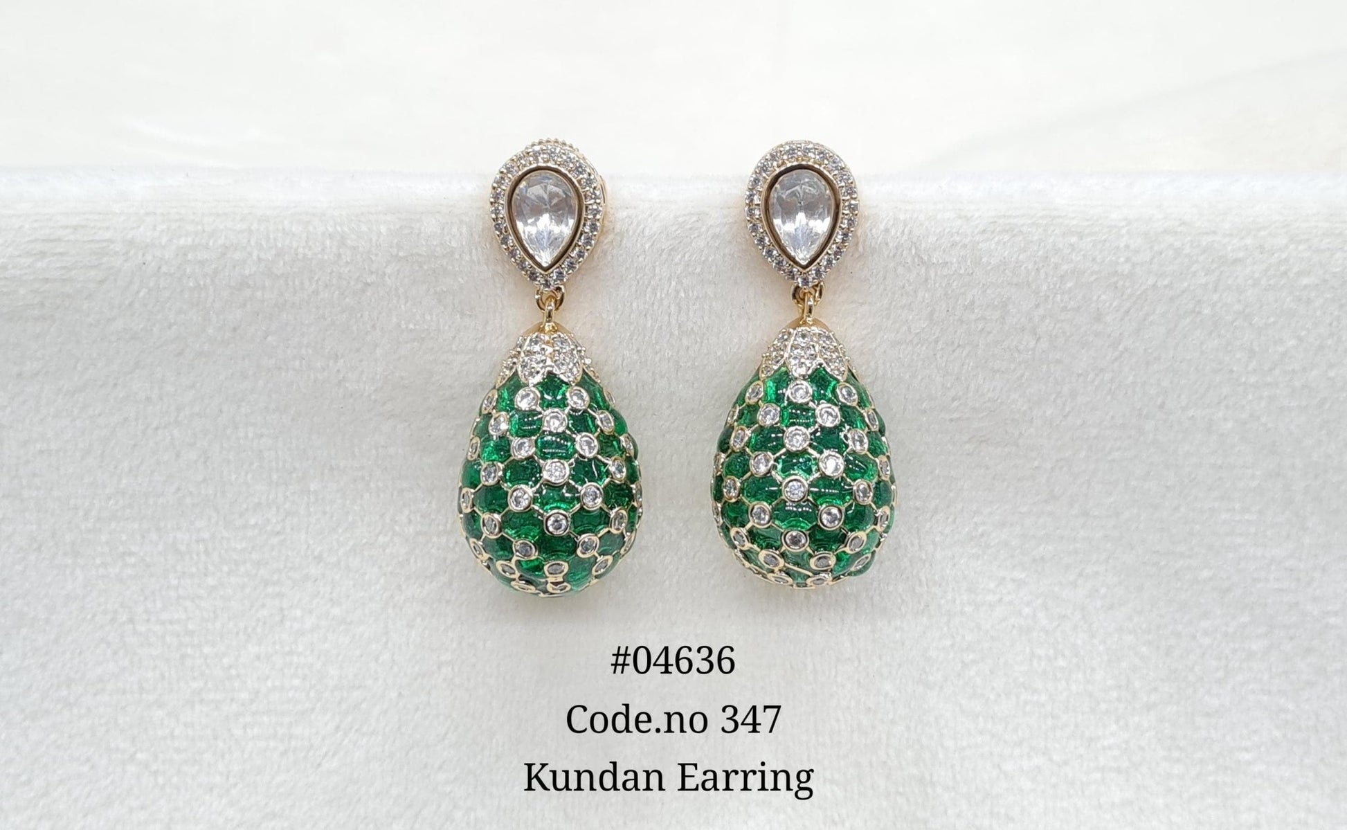 Kundan Jhumka 04636 - KRISHNA'S SWETA JEWELLERY