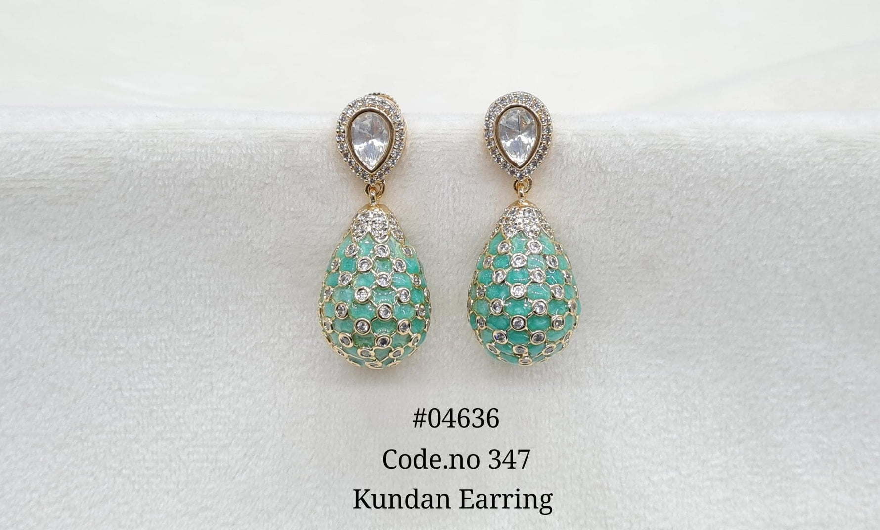 Kundan Jhumka 04636 - KRISHNA'S SWETA JEWELLERY