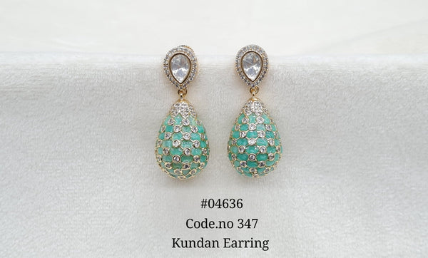 Kundan Jhumka 04636 - KRISHNA'S SWETA JEWELLERY