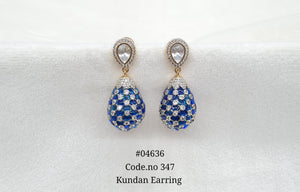 Kundan Jhumka 04636 - KRISHNA'S SWETA JEWELLERY