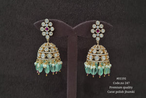 Kundan Jhumki 01191 - KRISHNA'S SWETA JEWELLERY