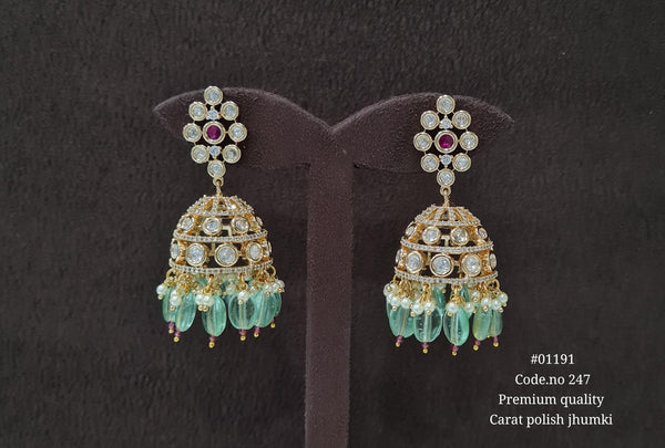 Kundan Jhumki 01191 - KRISHNA'S SWETA JEWELLERY