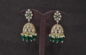 Kundan Jhumki 01191 - KRISHNA'S SWETA JEWELLERY