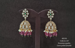 Kundan Jhumki 01191 - KRISHNA'S SWETA JEWELLERY