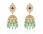 Kundan Jhumki 01191 - KRISHNA'S SWETA JEWELLERY