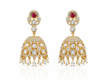 Kundan Jhumki 01273 - KRISHNA'S SWETA JEWELLERY