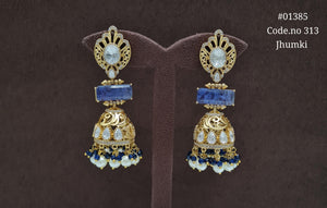 Kundan Jhumki 01385 - KRISHNA'S SWETA JEWELLERY