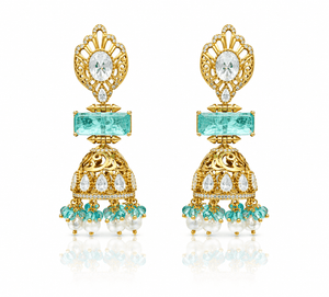 Kundan Jhumki 01385 - KRISHNA'S SWETA JEWELLERY