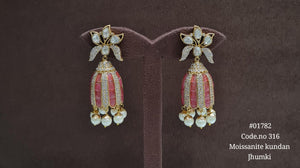 Kundan Jhumki 01782 - KRISHNA'S SWETA JEWELLERY