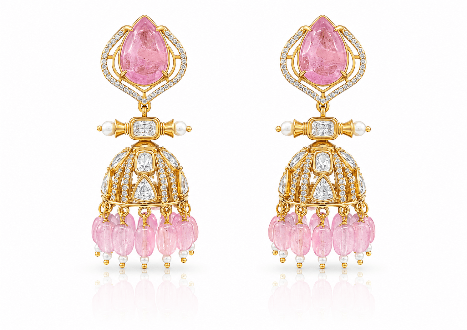 Kundan Jhumki 02249 - KRISHNA'S SWETA JEWELLERY