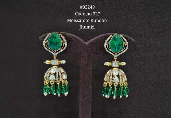 Kundan Jhumki 02249 - KRISHNA'S SWETA JEWELLERY